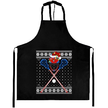 Discover Lacrosse Player Ugly Christmas Aprons