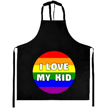 Discover I Love My Kid, Rainbow Version Aprons