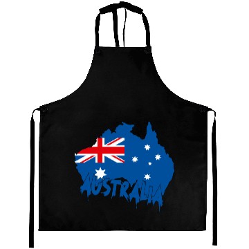 Discover Aussie Flag Map Aprons Design