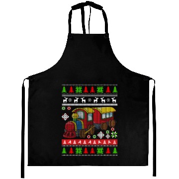 Discover Christmas Kids Train Aprons