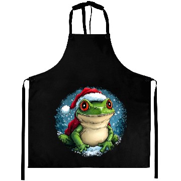 Discover Frogs Christmas Aprons