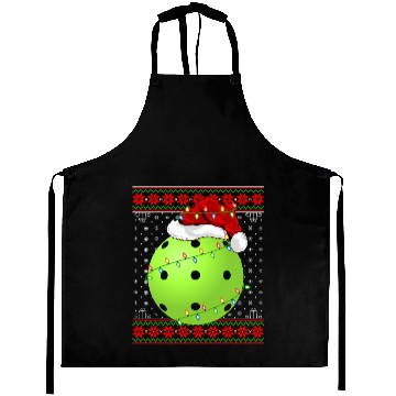 Discover Pickleball Player Christmas Aprons
