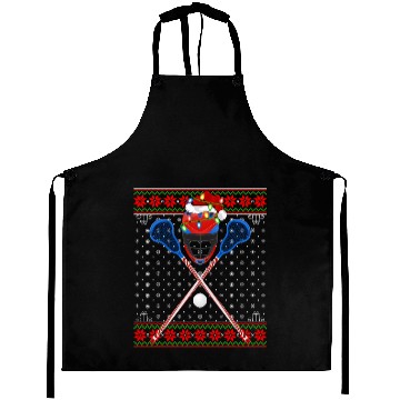 Discover Lacrosse Player Christmas Aprons