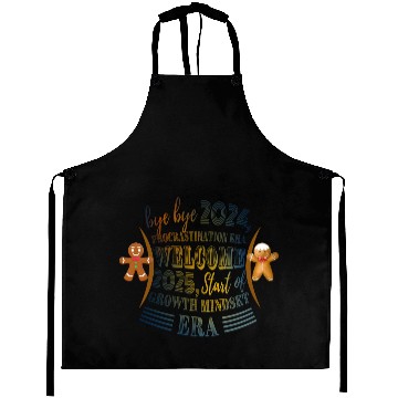 Discover 2024 Procrastination Era, 2025 Growth Mindset Era Aprons