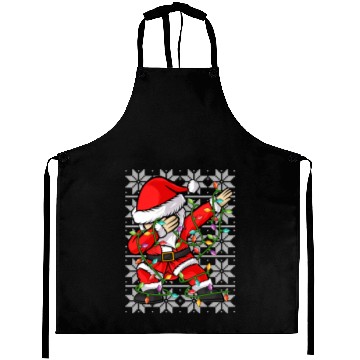 Discover Santa Dabbing Christmas Lights Aprons
