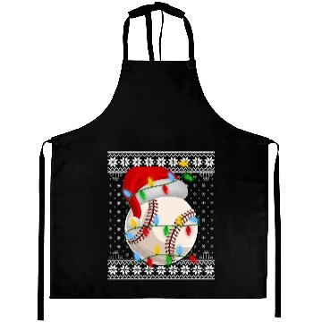 Discover Baseball Christmas Aprons