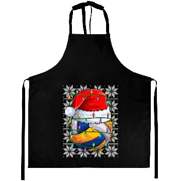 Discover Volleyball Christmas Lights Aprons