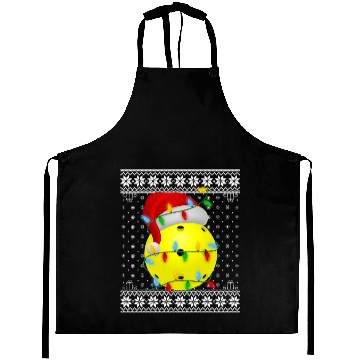 Discover Pickleball Christmas Aprons