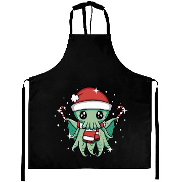 Discover Christmas Cthulhu Aprons