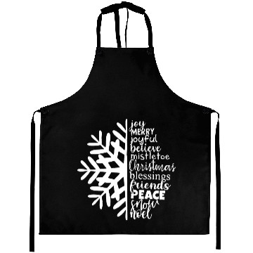 Discover Christmas Snowflake with Joyful Words Aprons