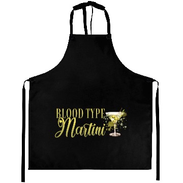 Discover Blood Type Martini Cocktail Bartender Aprons