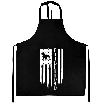Discover Dog Dad Aprons, Pitbull Dad, American US Flag Gi