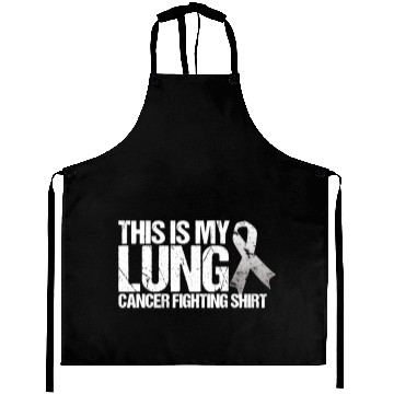 Discover This Is My Lung Cancer Fighting Cancer Awareness Aprons