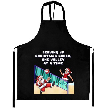 Discover Serving Up Christmas Cheer, One Volley At A Time Aprons