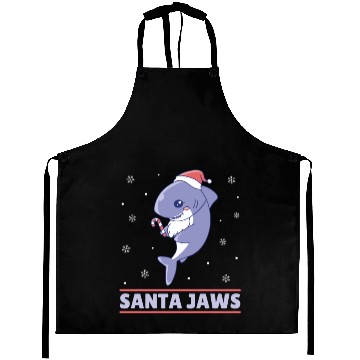 Discover Santa Jaws Aprons