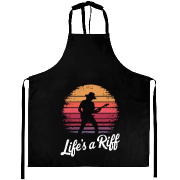 Discover Guitar Player Life's a Riff Sunset Vibe Aprons