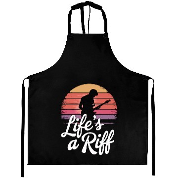 Discover Guitar Player Life's a Riff Sunset Vibes Aprons