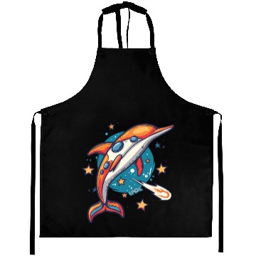 Discover Super Funky Funk Dolphin Aprons