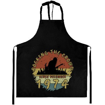 Discover 50th birthday Rocking this planet GIT 12/1974 Aprons