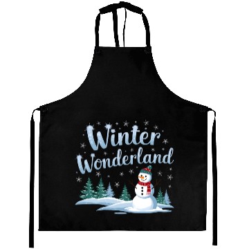 Discover christmas snowman winter wonderland Aprons