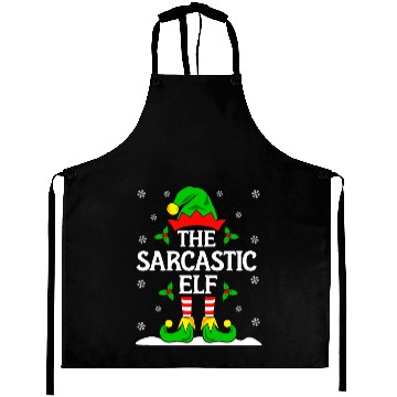 Discover Sarcastic Elf Funny Christmas Aprons
