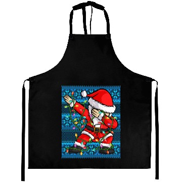 Discover Dabbing Santa Christmas Lights Aprons