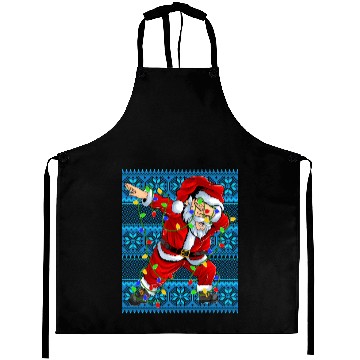 Discover Dabbing Santa Christmas Tree Lights Aprons