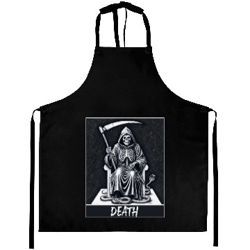 Discover Tarot card death skeleton Magic Aprons