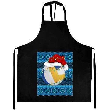 Discover Volleyball Christmas Lights Aprons