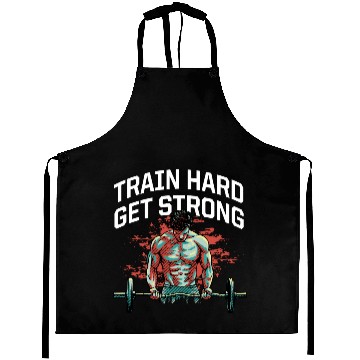 Discover Train Hard Get Strong Workout Sayings Gym Quotes F Aprons