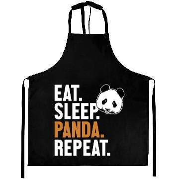 Discover Eat Sleep Panda Repeat Panda Bear Friend Giant Aprons
