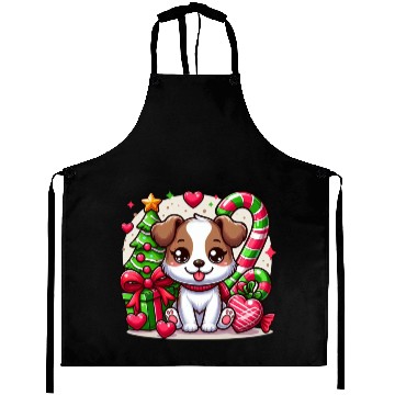 Discover FUNNY CHRISTMAS DOG Aprons