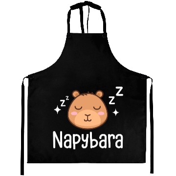 Discover Napybara Sleepy Cute Capybara Sleeping Nap Lover Aprons