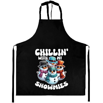 Discover Chillin With My Snowmies Cool Snowmen Aprons
