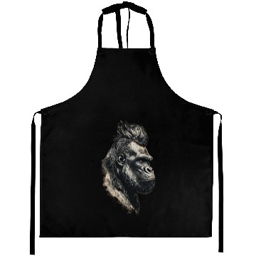 Discover KingKong gorilla's face Aprons