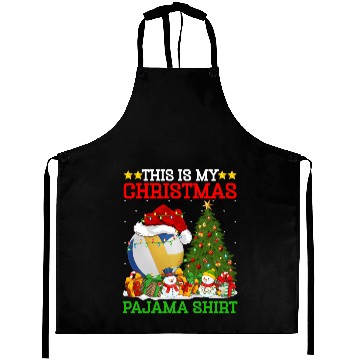 Discover Volleyball Christmas Tree Lights Aprons