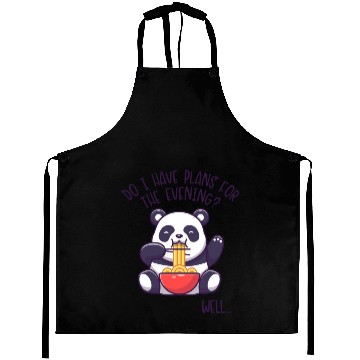 Discover I Have Plans For The Evening Panda Bear Friend Aprons