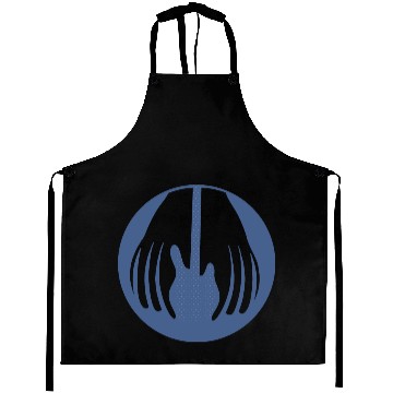 Discover Guitar being held by two hands in this fun optical Aprons