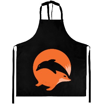 Discover Fox or Dolphin in this fun optical illusion Aprons