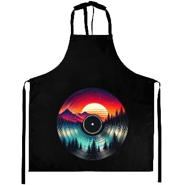 Discover Sunset Vinyl Nature Inspired Retro Aprons