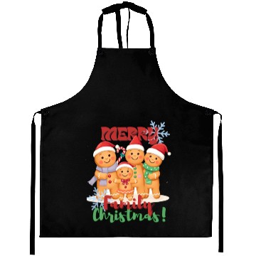Discover Gingerbread Family Christmas Aprons