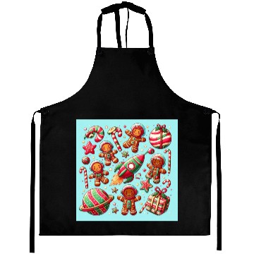Discover Gingerbread spaceship christmas Aprons