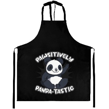 Discover Pawsitively Panda-Tastic Panda Bear Friend Lover Aprons