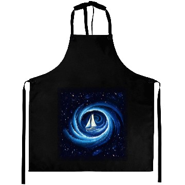 Discover Sailboat Galaxy Milky Way Space Fantasy Aprons