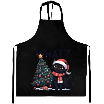 Discover FUNNY CHRISTMAS CAT Aprons