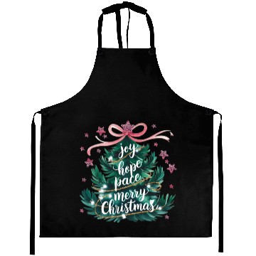Discover Christmas Tree, Merry Christmas Aprons
