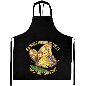 Discover Vibrant Butterfly Design Advocating Military Aprons