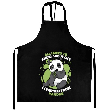 Discover I Learned From Pandas Panda Bear Friend Giant Aprons