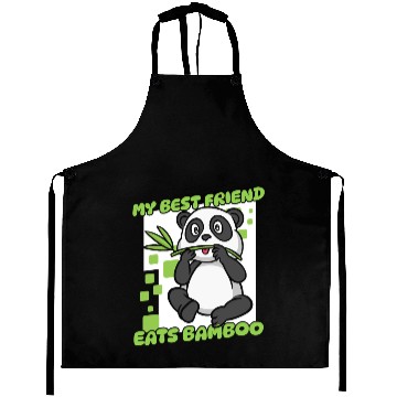 Discover My Best Friend Eats Bamboo Panda Bear Friend Aprons