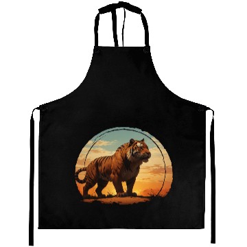 Discover Tiger at Dusk Aprons